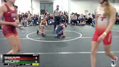 97 lbs Round 2 (6 Team) - Reagan Milheim, Mat Assassins vs Brinley Dinzeo, Misfits Strength