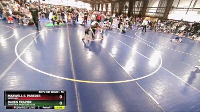 55 lbs Cons. Round 2 - Maxwell S. Paredes, Westlake vs Daxen Frazier, Shootbox Wrestling Club