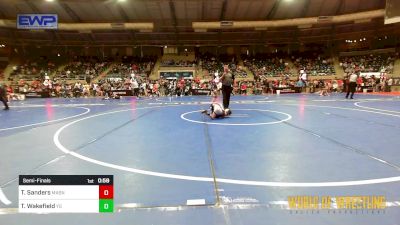 40 lbs Semifinal - Trey Sanders, Mat Assassins vs Timmy Wakefield, Young Guns