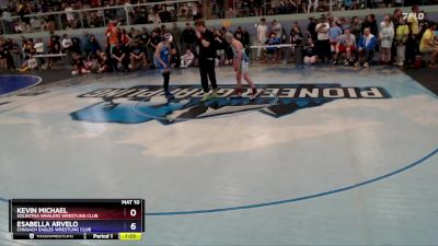 98 lbs Quarterfinal - Kevin Michael, Soldotna Whalers Wrestling Club vs Esabella Arvelo, Chugach Eagles Wrestling Club