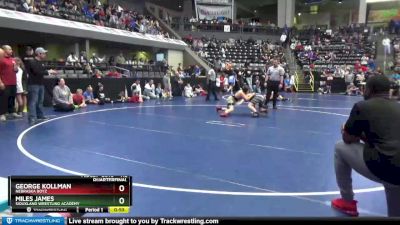 112 lbs Quarterfinal - George Kollman, Nebraska Boyz vs Miles James, Siouxland Wrestling Academy