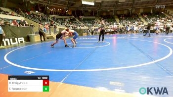 100 lbs Quarterfinal - Derek Craig Jr, R.A.W. vs Treston Pappan, Newkirk Takedown Club