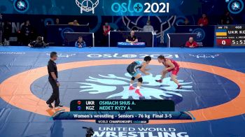 76 kg Final 3-5 - Anastasiia Osniach Shustova, Ukraine vs Aiperi Medet Kyzy, Kyrgyzstan