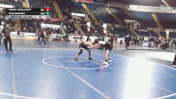 150 lbs Semifinal - Henry McElligott, Holliston vs Dan Greaney, Leominster