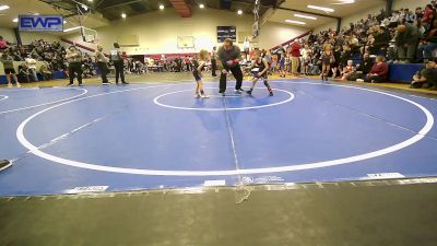 43 lbs Round Of 32 - Harley Howell, Henryetta Knights Wrestling Club vs Weston Wells, Berryhill Wrestling Club