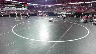 150 lbs Cons. Quarters - Jacksyn Thorpe, Kaukauna vs Za'veir Weems, Wisconsin Lutheran