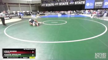 1A 113 lbs 1st Place Match - Konnor Spradling, Lakeside (Nine Mile Falls) vs Steve Romero, Toppenish