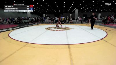 155 lbs Champ. Round 3 - Gia Garcia, Unaffltied vs Jaylee Simmons, Primal Wrestling Academy