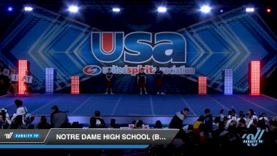 Notre Dame High School (Belmont, CA) [2019 Large JV Show Cheer Novice (17-36) Day 1] 2019 USA Spirit Nationals