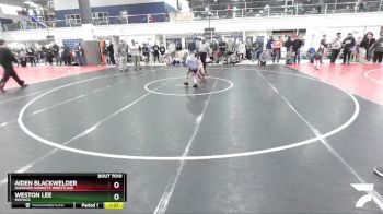 89 lbs Quarterfinal - Aiden Blackwelder, Hanover Hawkeye Wrestling vs Weston Lee, Moyock