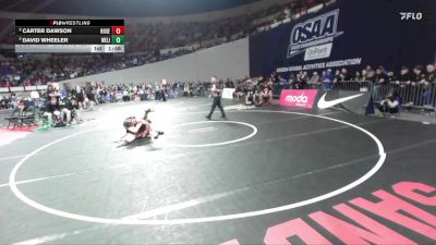 6A Boys 120 lbs Semifinal - David Wheeler, West Linn Boys vs Carter Dawson, Roseburg Boys