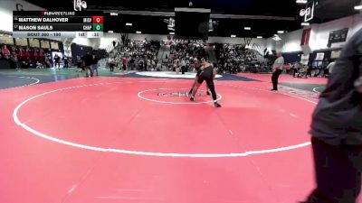 190 lbs Cons. Round 2 - Matthew Dalhover, Mission Viejo vs Mason Sauls, Chaparral