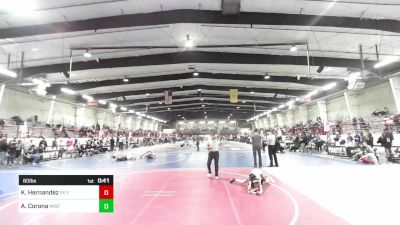 80 lbs 2nd Place - Kali Hernandez, PV Youth Wrestling vs Alexzeah Corona, Misfits