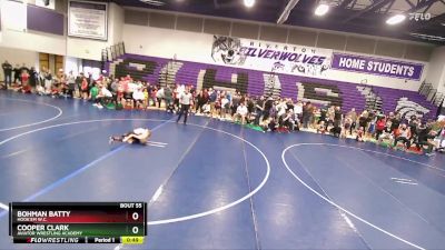 62 lbs Cons. Round 2 - Bohman Batty, Hook`em W.C. vs Cooper Clark, Aviator Wrestling Academy