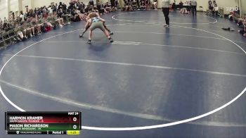150 lbs Round 5 (6 Team) - Mason Richardson, Wyoming Renegades vs Harmon Kramer, South Dakota Thunder