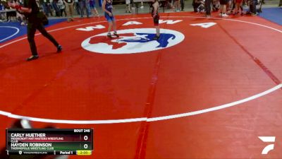 60-65 lbs Semifinal - Carly Huether, Moorcroft Mat Masters Wrestling Club vs Hayden Robinson, Thermopolis Wrestling Club