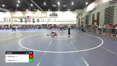 165D lbs Rr Rnd 2 - Kaya Sement, Penn vs Cole Spencer, Penn