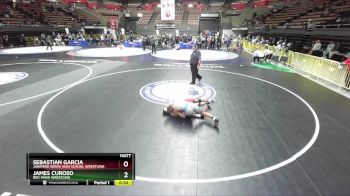144 lbs Quarterfinal - Sebastian Garcia, Junipero Serra High School Wrestling vs James Curoso, Red Wave Wrestling