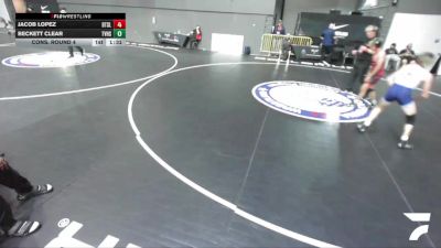 All Cadet Boys Freestyle Lower - 132 lbs Cons. Round 4 - Jacob Lopez, Beat The Streets - Los Angeles vs Beckett Clear, Temecula Valley High School Wrestling
