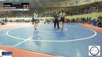 133 lbs Consi Of 16 #2 - Liz Cline, Sand Springs Jr High vs Quinn Belanger, Altus JH