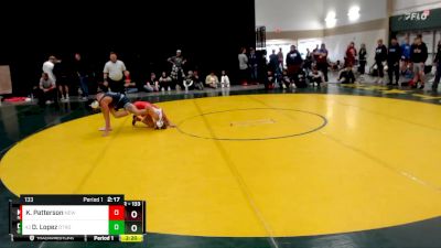 133 lbs Cons. Round 2 - Damian Lopez, Otero Junior College vs Keton Patterson, Newman