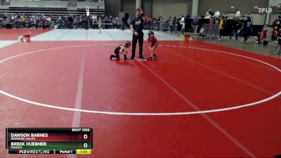 55 lbs Champ. Round 1 - Dawson Barnes, Redwood Valley vs Brekk Huebner, MAHACA