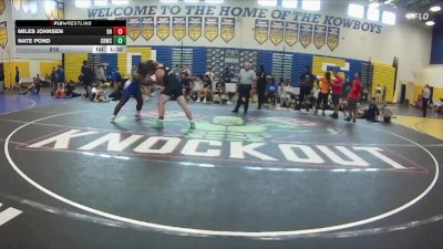215 lbs Round 2 (8 Team) - Miles Johnsen, Black Hive vs Nate Pond, Cocoa Beach WC