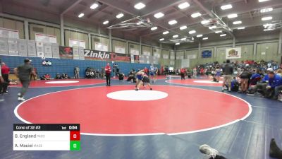 144 lbs Consi Of 32 #2 - Brandon England, Paso Robles vs Ayden Maciel, Madera