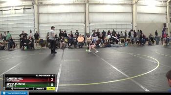 82 lbs Semifinal - Carter Hill, Team Donahoe vs Emma Mantei, Dundee MI