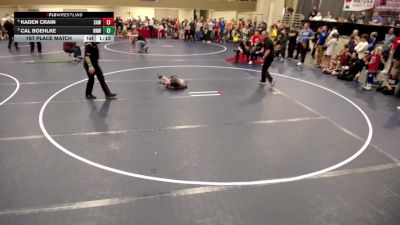 8U - B 1st Place Match - Kaden Crain, Stillwater Area Wrestling vs Cal Boehlke, No Nonsense Wrestling