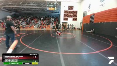 58-63 lbs Round 4 - Nathanael Rhodes, Powell Wrestling Club vs Craig Krantz, North Big Horn Rams