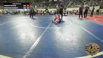 43 lbs Round Of 32 - Konnor Kilgore, Henryetta Knights Wrestling Club vs Sebastian Summitt, Newkirk Takedown Club