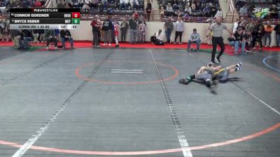 95_B lbs Consi Rd 1 32 #2 - Connor Gordner, Hughesville vs Bryce Reber, Mifflinburg