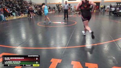 190 lbs Quarterfinal - Lauren Schulte, Cedar Rapids Jefferson vs Kloe Hemmersbach, Waukon