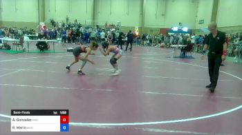 106 lbs Semifinal - Abigail Gonzalez, Miami Wrestling Club vs Rebecca Marin, Maximum Performance