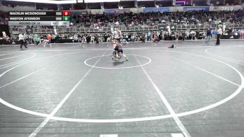 43 lbs Round Of 16 - Macklin McDonough, Rogersville WC vs Weston Atkinson, Honey Badger WC