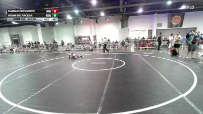 46 lbs Quarterfinal - Damian Cervantes, Madera WC vs Noah Escarcega, Manu WC