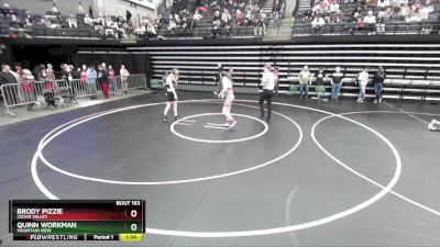 135 lbs Cons. Round 2 - Brody Pizzie, Cedar Valley vs Quinn Workman, Mountain View