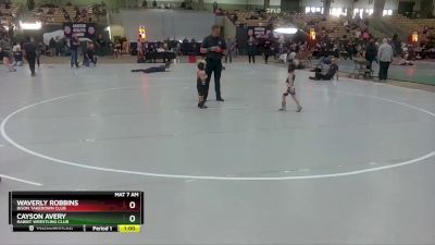 35 lbs Cons. Round 1 - Cayson Avery, Rabbit Wrestling Club vs Waverly Robbins, Bison Takedown Club