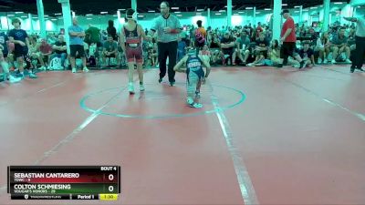 105 lbs Round 2 (4 Team) - Colton Schmiesing, Vougar`s Honors vs Sebastian Cantarero, TDWC