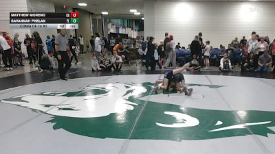 80 lbs Consi Of 16 #2 - Matthew Moreno, CA vs Savannah Phelan, FL