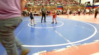 76 lbs Quarterfinal - Coleman Shouse, Cowboy Wrestling Club vs Crew Card, Tulsa Blue T Panthers