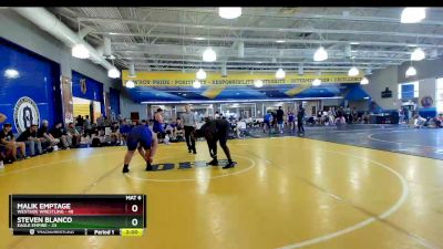 285 lbs Round 1 (8 Team) - Malik Emptage, Westside Wrestling vs Steven Blanco, Eagle Empire