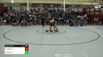 170 lbs Round Of 32 - Nick Matos, St. Anthony's vs Miller Byce, Marist School