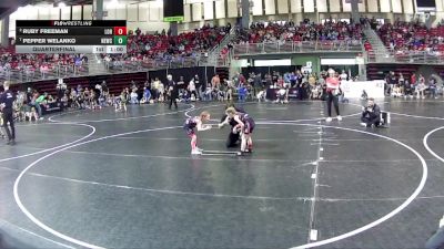 49-50 lbs Quarterfinal - Pepper Welanko, Nebraska Elite Wrestling Club vs Ruby Freeman, League Of Heroes