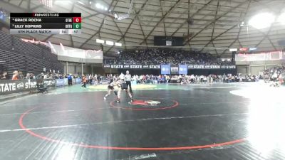 Girls 2A 115 lbs 5th Place Match - Lilly Hopkins, Orting (Girls) vs Grace Rocha, Othello (Girls)