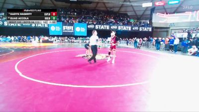 Boys 3A 113 lbs Champ. Round 2 - Kadyn Hagerty, Capital vs Elias Accola, Inglemoor