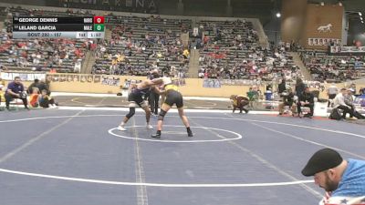 157 lbs Champ. Round 2 - Leland Garcia, Male vs George Dennis, Harrison County