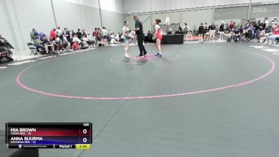 105 lbs Placement Matches (16 Team) - Mia Brown, Texas Red vs Anna Buurma, Michigan Red