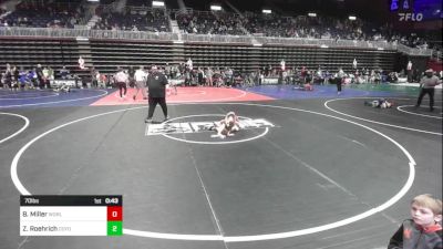 70 lbs Semifinal - Brody Miller, Worland WC vs Zacchaeus Roehrich, Coyote WC